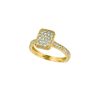 Diamond rectangular shape ring