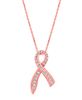 Diamond ribbon necklace
