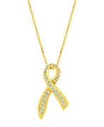 Diamond ribbon necklace