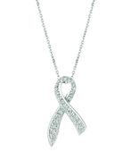 Diamond ribbon necklace
