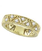 Diamond Ring Band Eternity Yellow Gold