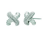 Diamond rope X earrings