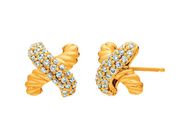 Diamond rope X earrings