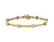 Diamond round bracelet