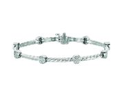 Diamond round bracelet