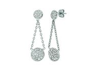 Diamond round drop earrings