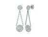 Diamond round drop earrings