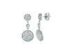 Diamond round drop earrings
