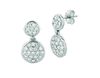 Diamond round drop earrings