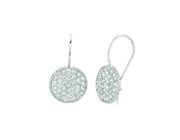 Diamond round earrings