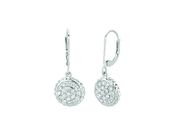 Diamond round earrings