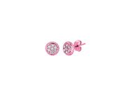 Diamond round earrings