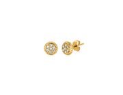 Diamond round earrings
