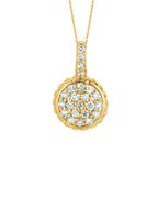 Diamond round necklace