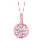 Diamond round necklace