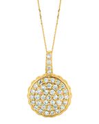 Diamond round necklace