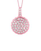 Diamond round necklace