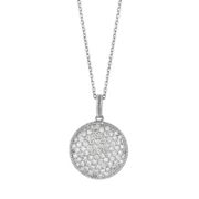 Diamond  round necklace