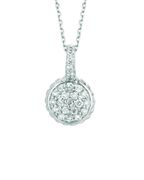 Diamond round necklace