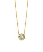 Diamond round necklace