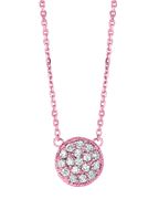 Diamond round necklace