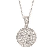 Diamond round necklace
