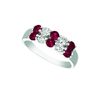 Diamond & ruby 2 rows ring