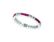 Diamond & ruby eternity ring