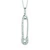 Diamond safety pin necklace
