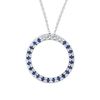 Diamond & Sapphire Circle Necklace