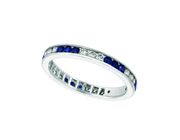 Diamond & sapphire eternity ring