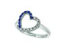 Diamond & Sapphire Heart Ring