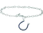 Diamond & sapphire horse shoe bracelet
