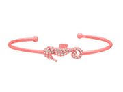 Diamond seahorse bangle