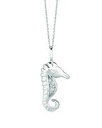 Diamond seahorse necklace