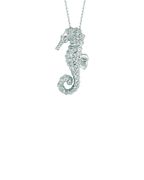 Diamond seahorse necklace