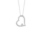 Diamond small heart necklace