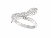 Diamond snake ring