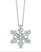 Diamond snow flake necklace
