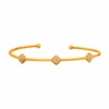 Diamond square bangle