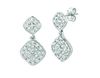 Diamond square drop earrings