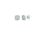 Diamond square earrings