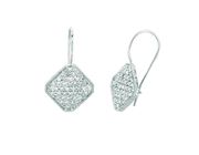 Diamond square earrings