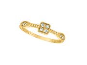 Diamond square & marquise shape ring