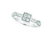 Diamond square & marquise shape ring