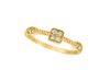 Diamond square & marquise shape ring