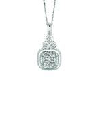 Diamond square necklace