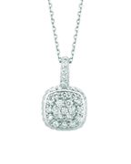 Diamond square necklace
