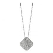 Diamond square necklace