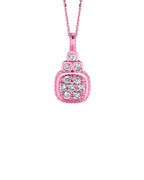 Diamond square necklace